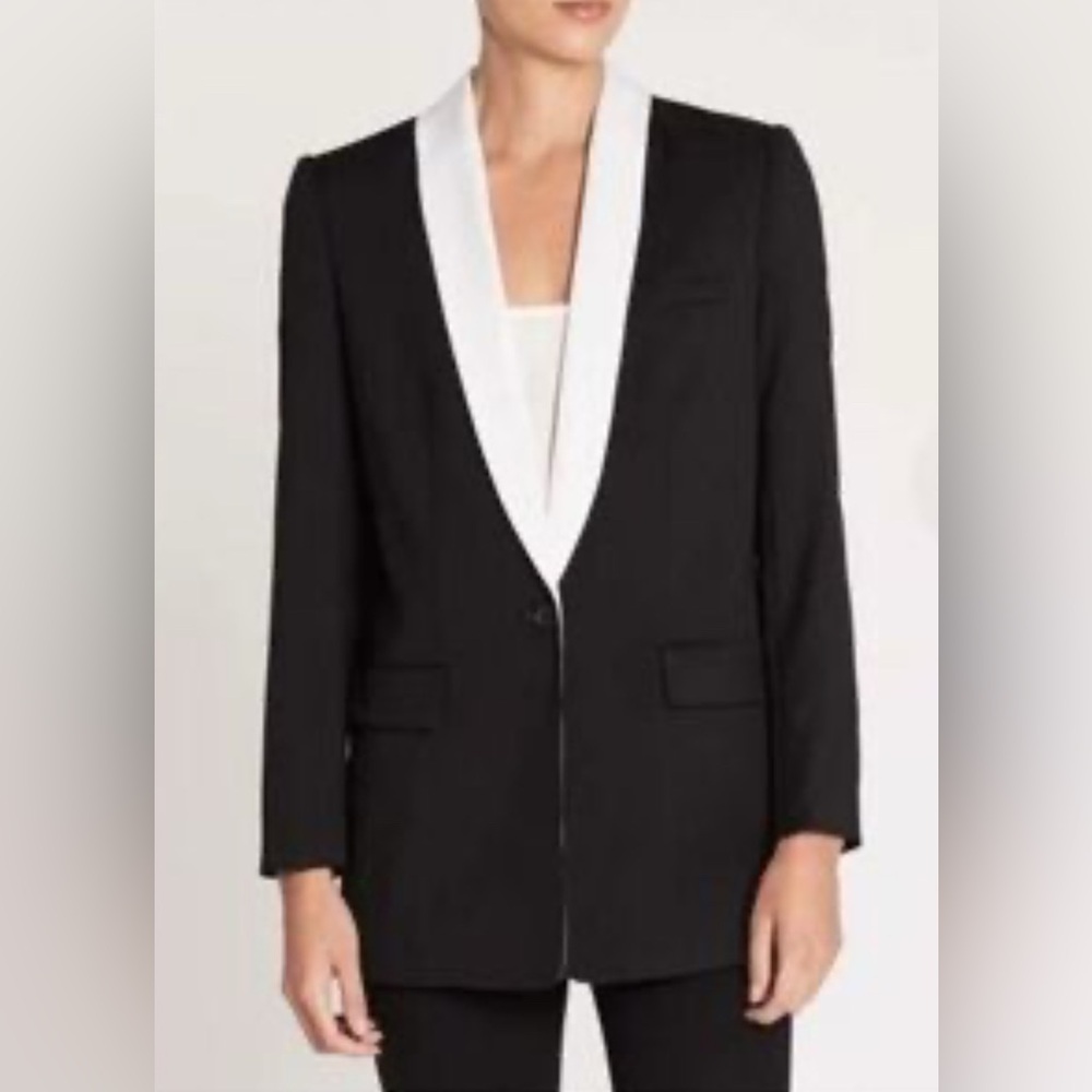 Equipment Women's Black and White Blazer - Picture 2 of 7